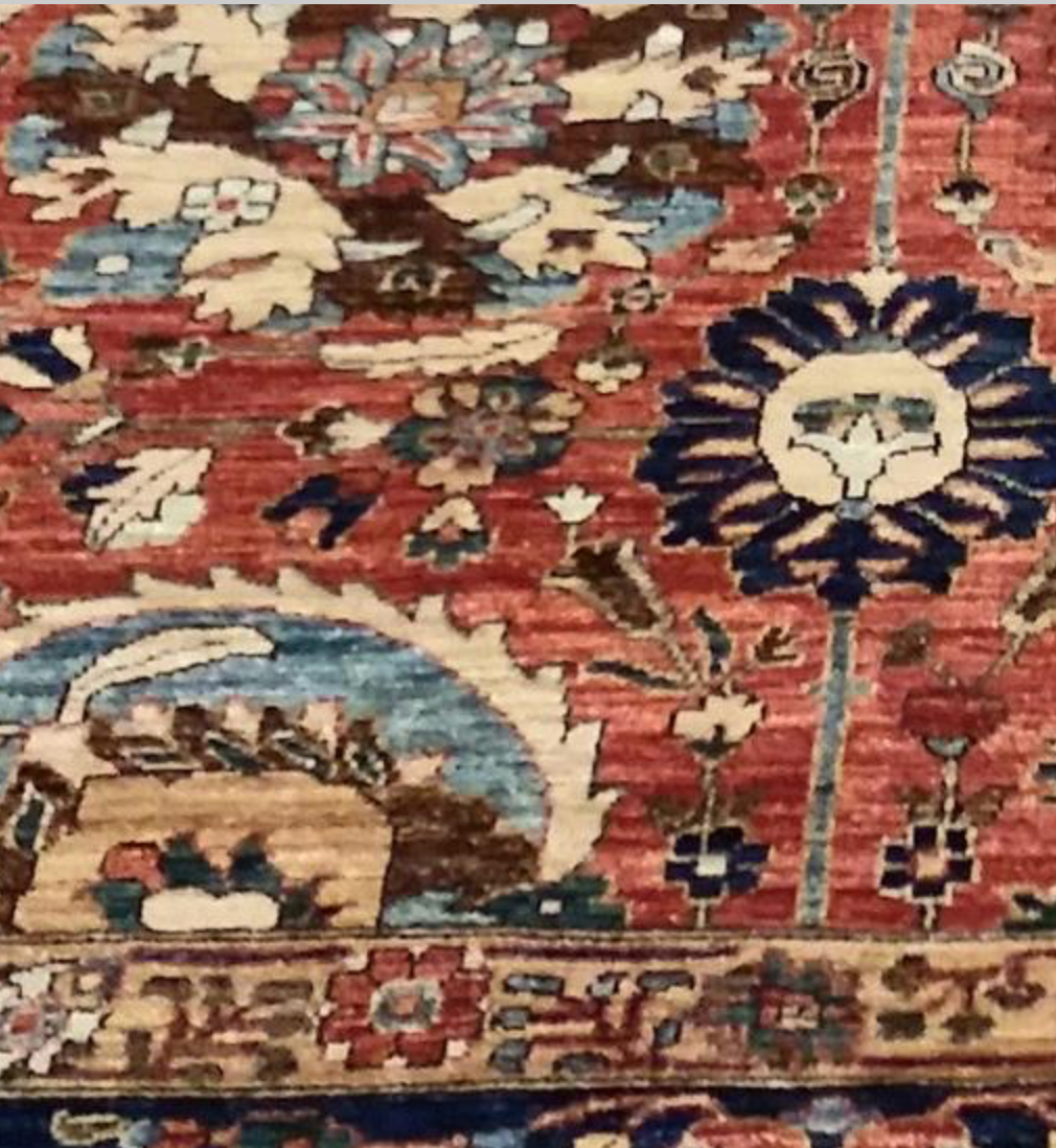 Opal Collection - 9' 04" x 11' 09" - Rust Multicolor - Hand Knotted Wool Classic Traditional Rug