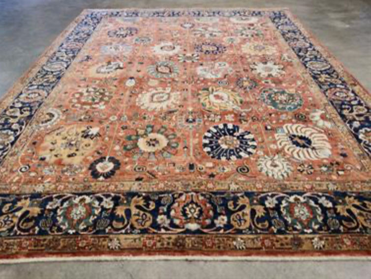 Opal Collection - 9' 04" x 11' 09" - Rust Multicolor - Hand Knotted Wool Classic Traditional Rug