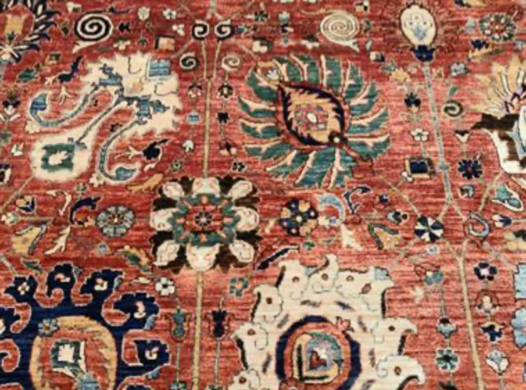 Opal Collection - 9' 04" x 11' 09" - Rust Multicolor - Hand Knotted Wool Classic Traditional Rug