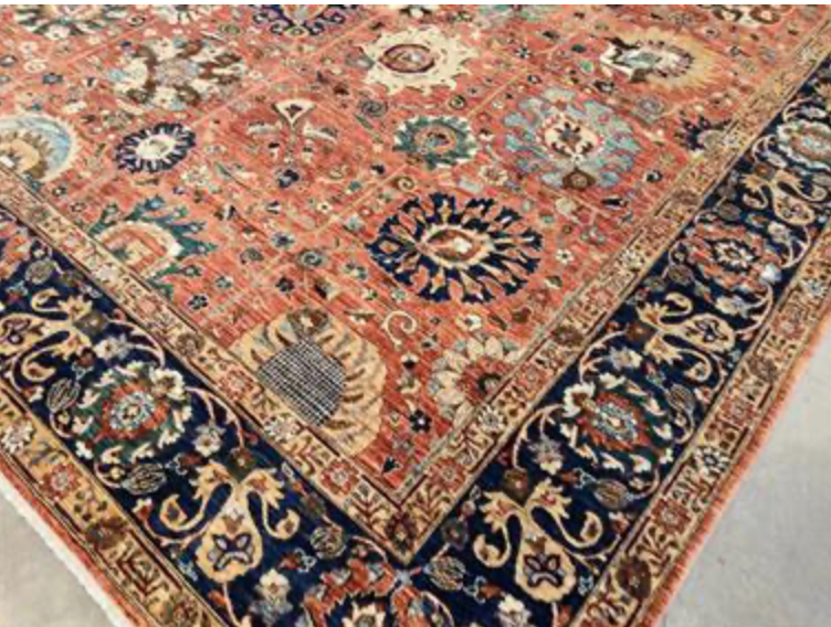 Opal Collection - 9' 04" x 11' 09" - Rust Multicolor - Hand Knotted Wool Classic Traditional Rug