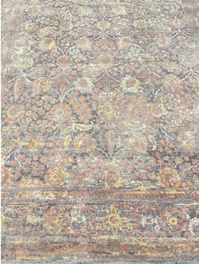 Ottoman Collection Wool & Silk - 10'x14' & 12'x15' - Red, Grey & Multicolor - Hand Knotted Wool with Silk Traditional Classic Floral Rug