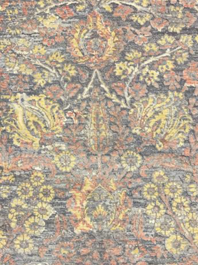 Ottoman Collection Wool & Silk - 10'x14' & 12'x15' - Red, Grey & Multicolor - Hand Knotted Wool with Silk Traditional Classic Floral Rug