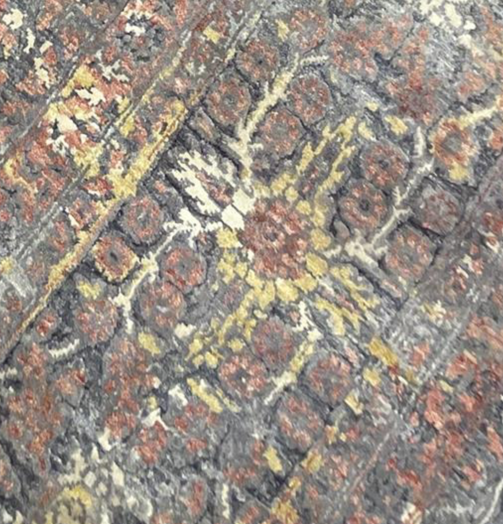 Ottoman Collection Wool & Silk - 10'x14' & 12'x15' - Red, Grey & Multicolor - Hand Knotted Wool with Silk Traditional Classic Floral Rug