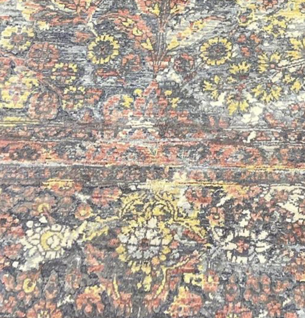 Ottoman Collection Wool & Silk - 10'x14' & 12'x15' - Red, Grey & Multicolor - Hand Knotted Wool with Silk Traditional Classic Floral Rug