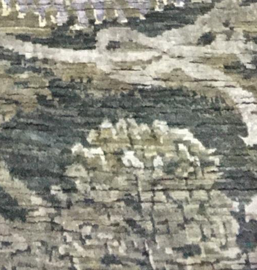 Ottoman Collection Wool & Silk - 9' 01" x 11' 11" - Grey Beige Gold - Hand Knotted Wool with Silk Traditional Classic Rug