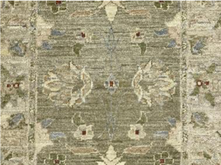 Peshawar Tabriz Design - 2' 07" x 11' 08" Runner - Light Grey & Beige - Hand Knotted Wool Classic Traditional Runner