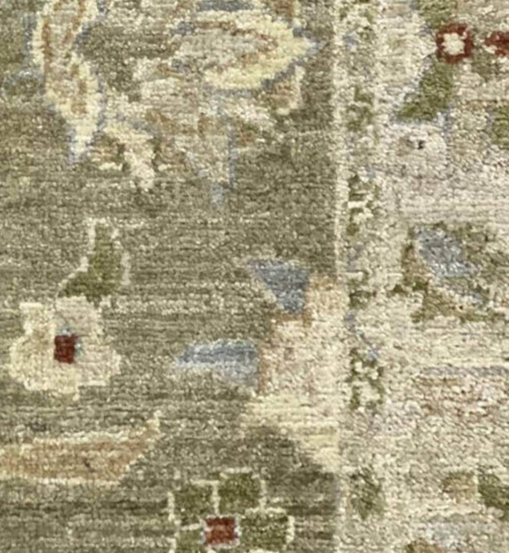 Peshawar Tabriz Design - 2' 07" x 11' 08" Runner - Light Grey & Beige - Hand Knotted Wool Classic Traditional Runner