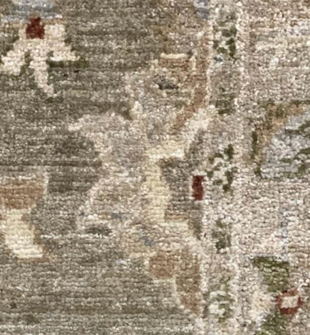 Peshawar Tabriz Design - 2' 07" x 11' 08" Runner - Light Grey & Beige - Hand Knotted Wool Classic Traditional Runner