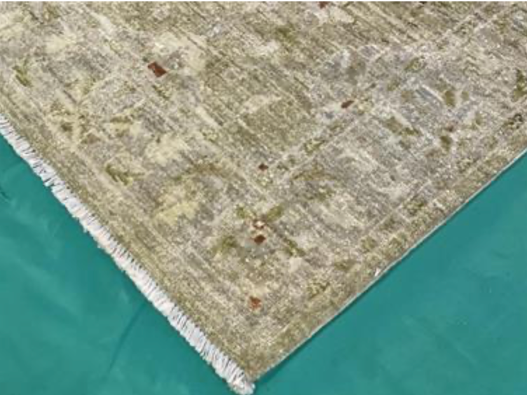 Peshawar Tabriz Design - 2' 07" x 11' 08" Runner - Light Grey & Beige - Hand Knotted Wool Classic Traditional Runner
