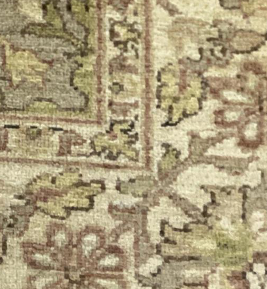 Peshawar Tabriz Design - 6' 00" x 8' 06" - Light Grey & Beige - Hand Knotted Wool Classic Traditional Rug