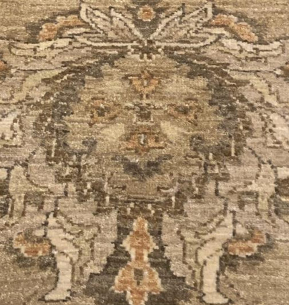 Oushak Rug - 8' 11" x 11' 09" - Light Brown - Hand Knotted Wool Classic Traditional Oushak Rug