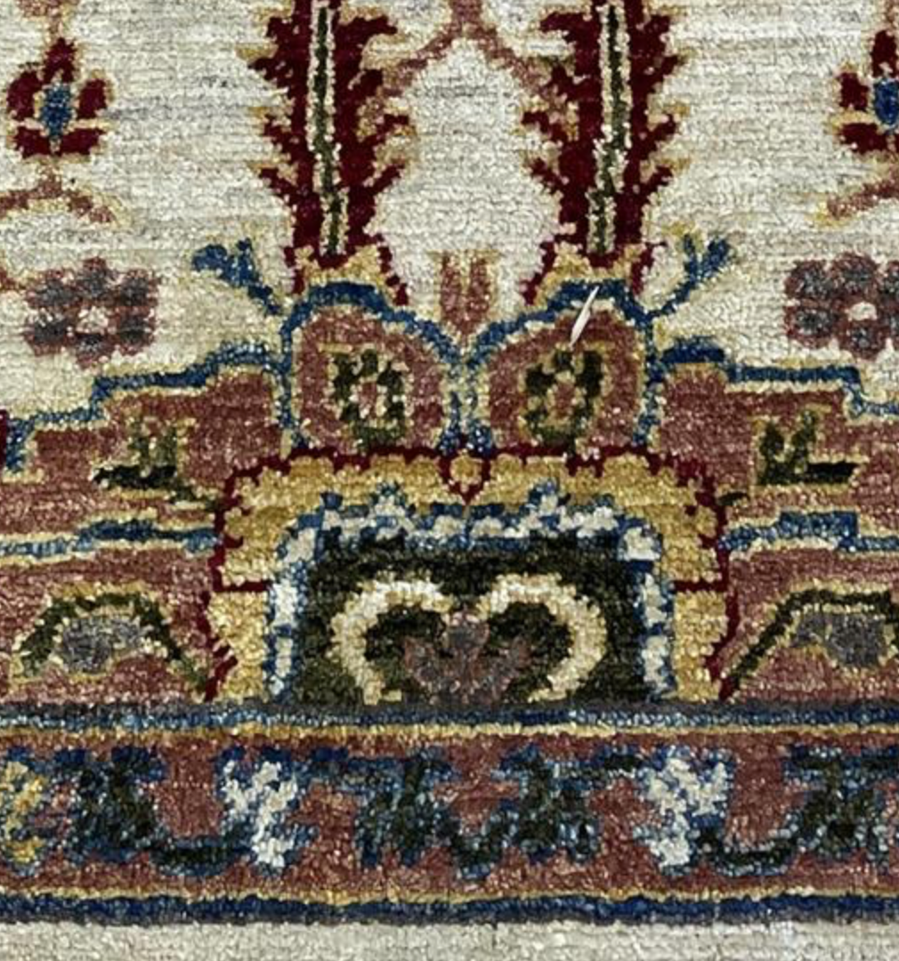 Oushak Runner - 2' 07" x 11' 05" - Ivory & Brown Multicolor - Hand Knotted Wool Classic Traditional Oushak Runner