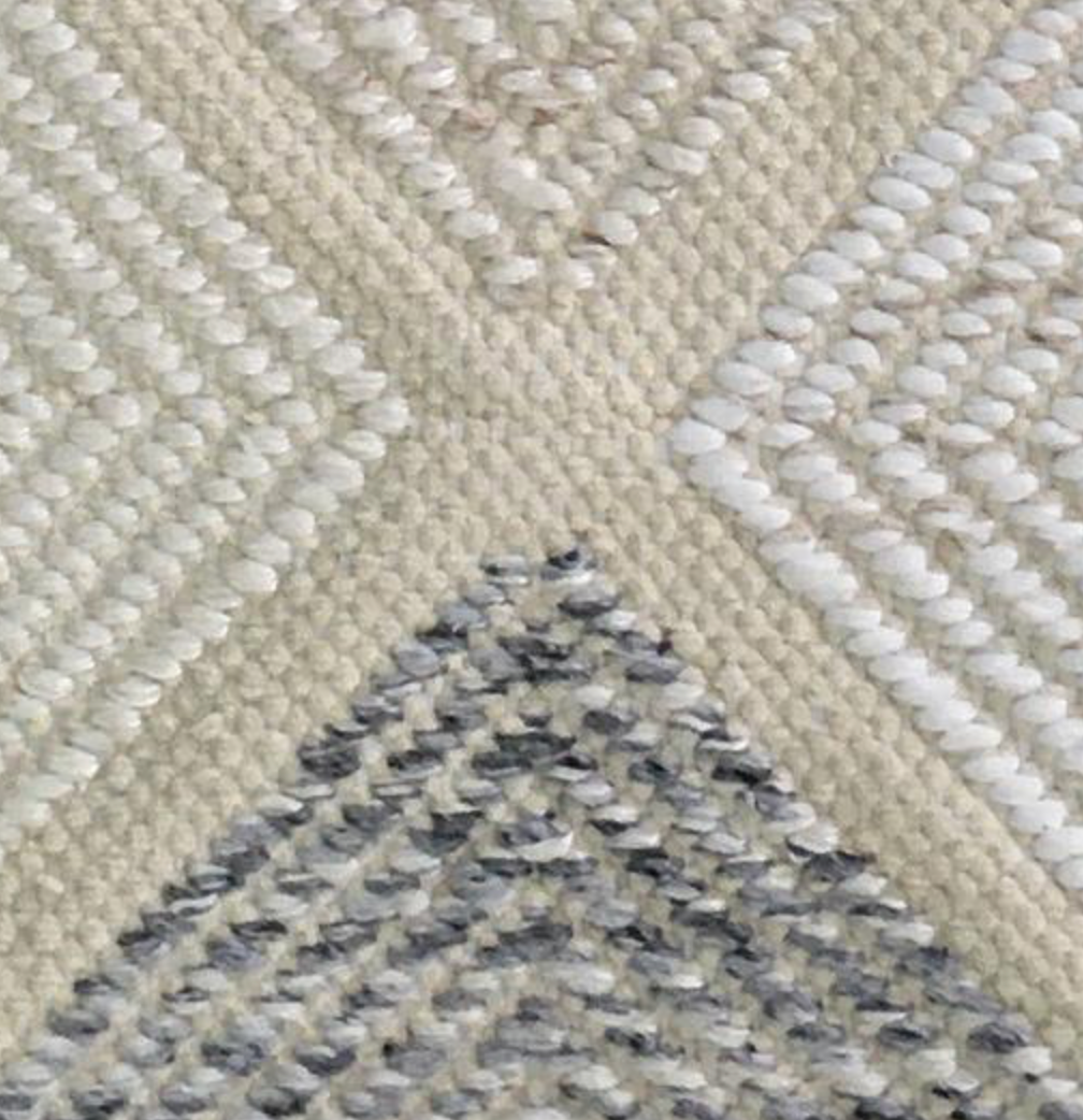 Scandinavian Collection - Multiple Sizes - White Grey Black Camel - Hand Made Wool Flat Weave Scandinavian Design Runner & Rug