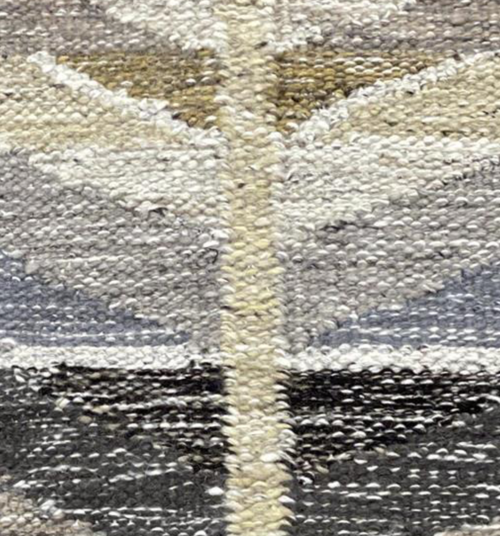 Scandinavian Collection - 8' 04" x 10' 01" - White Grey Gold Black Beige - Hand Made Wool Flat Weave Scandinavian Design Area Rug