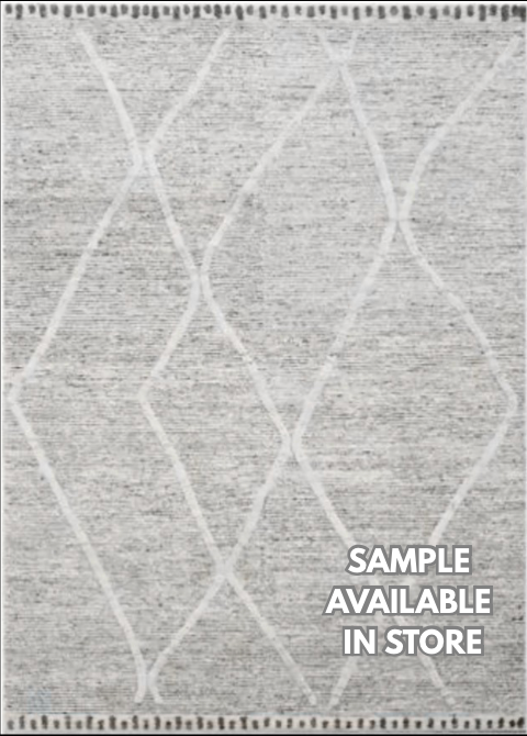 Atlas Collection - 12'x15' - 9'x12' - 8'x10' Area Rug - 3'x5' Rug & 2'x3' Mats - Grey & Ivory Wool Classic Tribal Rug - Hand Knotted Area Rug
